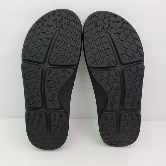 Aerosoles Mens Sz 8 Womens Sz 10 Black Slip On Recovery Thong Flip Flop Sandals - Picture 8 of 10